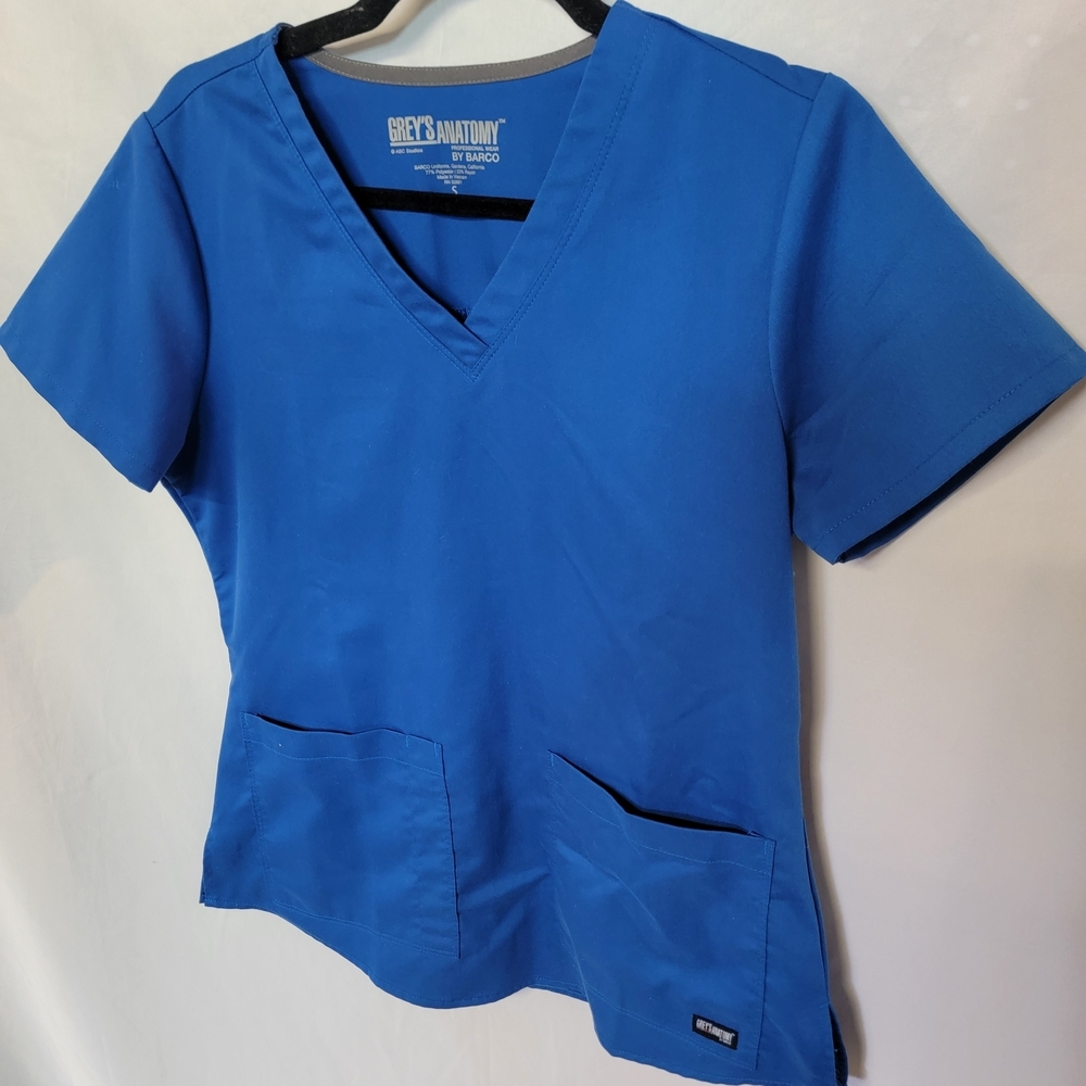 Grey's Anatomy Women's V-Neck Scrub Top - Royal Blue